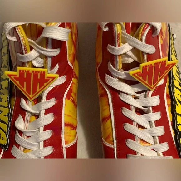 Hulk Hogan HULKAMANIA Red & Yellow WWE Size 13 Shoes - Picture 7 of 16